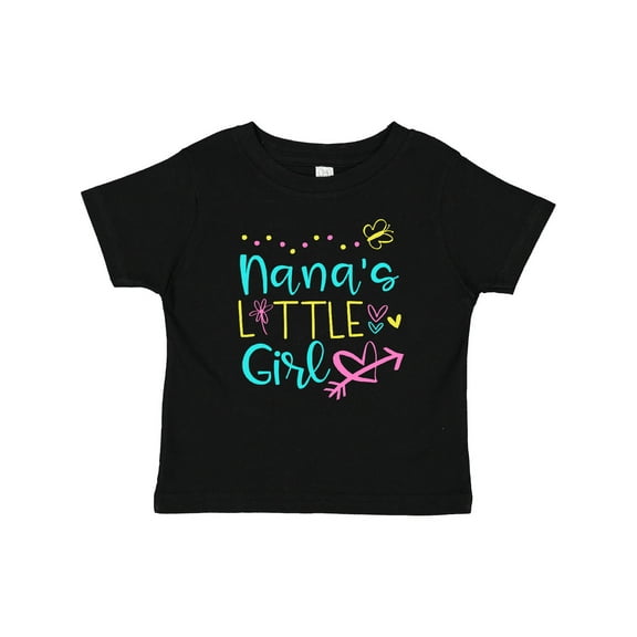 Inktastic Nana's Little Girl with Hearts Flower and Butterfly Girls Baby T-Shirt