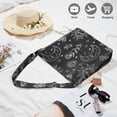 thumbnail image 2 of Canvas Crossbody Bag for Office Workers Aesthetic Cute Gothic Black Stars and Moon Tote Bag for Beach Trendy Gifts, 2 of 5