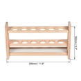 thumbnail image 2 of Soporte de tubos de ensayo de madera Uxcell 6 pozos para tubos de centrifugado de 100 ml 11.6" x 2.95" x 6.5", 2 of 3