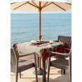 thumbnail image 2 of Outdoor Tablecloth with Umbrella Hole and Zipper, Red Plaid Christmas Square Table Cloth 54x54 Inch Waterproof Tablecloth, Truck Xmas Tree Vintage Winter Picnic Table Cover for Patio Camping, 2 of 7