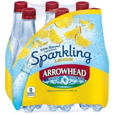 Arrowhead Sparkling Natural Spring Water, Lemon, 16.9 Fl Oz, 24 Count by Nestle Waters North America