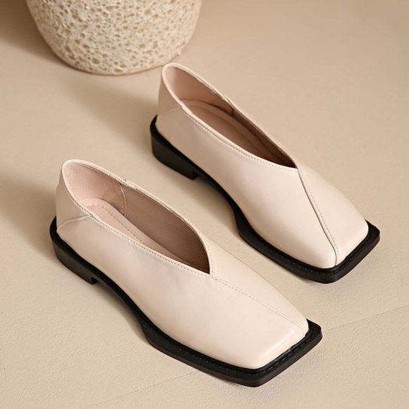zhenglin Women's Casual Mary Jane Flats - Retro French Style Soft Sole Low Cut Ballet Shoes with Lightweight Design for Everyday Chic and Comfort
