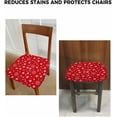 thumbnail image 6 of Christmas Snowflakes Chair Seat Covers for Dining Room 4 Pieces, Winter Red White Xmas Holiday Chair Seat Protector Cushion Slipcovers for Kitchen Restaurant Office, 6 of 6