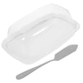 thumbnail image 1 of Contenant à Fromage Transparent Boîte de Rangement pour Beurre de Réfrigérateur Garde-Beurre de Cuisine avec Couvercle, 1 of 8