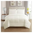thumbnail image 2 of 7 Piece Comforter Set Bag Solid Color All Season Soft Down Alternative Blanket & Luxurious Microfiber Bed Sheets, Ivory, Full (Pack of 4), 2 of 7