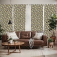 thumbnail image 2 of Ambesonne Indie Window Curtains, Stripes Tropical Bananas, Each 28" W x 84" L, Black White Yellow, 2 of 5
