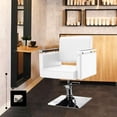 thumbnail image 4 of Silla Sillon de Barberia Hidraulico Estetica Salon Giratorio blanco Big Room BSSBCH000001, 4 of 7