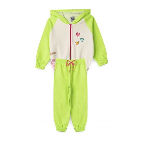Conjunto Infantil Unicornio Infantil Corazones Verdes Deng Xun unisex