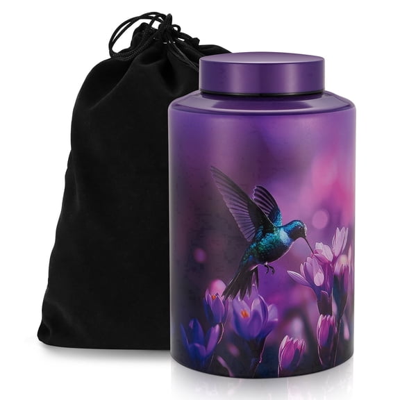 Memorials Cremation Urns for Human Ashes Adult Female and Male, Hummingbird Burial Urn for Ashes for Women and Men - Large Decorative Memorial Keepsake Urn