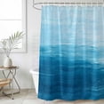 thumbnail image 6 of Polyester Fabric Sky Blue Ombre Shower Curtain, Modern Abstract Art Ocean Oil Painting Waterproof Bathtub Curtain Bathroom Decor Set with Hooks 72 x 72 Inches, 6 of 6