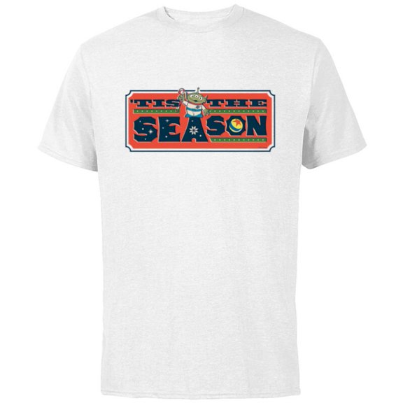Disney and Pixar’s Toy Story Alien Holiday ‘Tis the Season - Short Sleeve Cotton T-Shirt for Adults - Customized-White