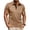 Khaki, variant on FRSASU Men Shirt Short Sleeve T-Shirts Business Smart Casual Shirts Polo Collar Button Tee with Spliced Pockets Khaki
