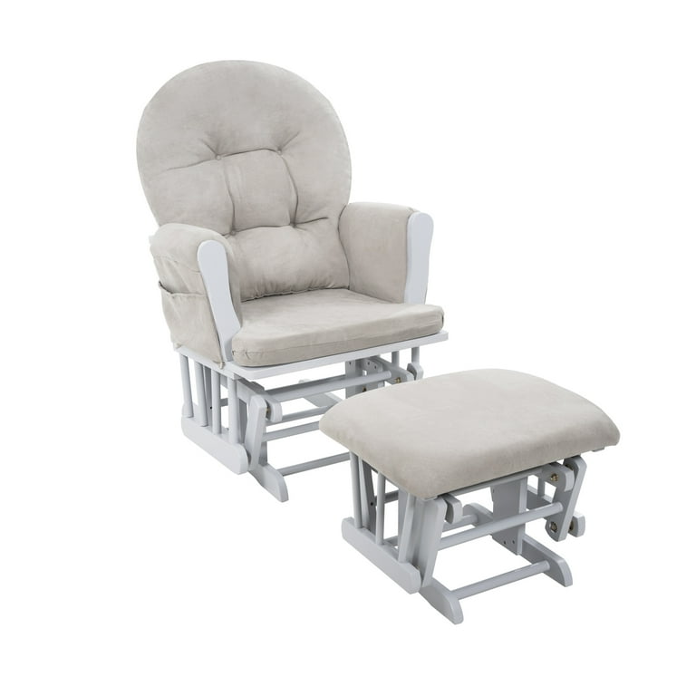 Nursery Glider & Ottoman Sets, Reclining Swivel Glider Rocker with
