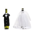 thumbnail image 4 of Housses de Bouteille de Vin de Cuisine Cadeau de Jour de Robe Décoration Costume Mini Vin Mariage Saint-Valentin Ensemble Table Mariage Smoking Jour Rouge Décoration Maison, Housses de Bouteille de Vin de Cuisine, 4 of 9