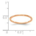 thumbnail image 4 of Real 14kt Rose Gold 1.2mm Flat Satin Stackable Band Size: 8; for Adults and Teens; for Women and Men, 4 of 4