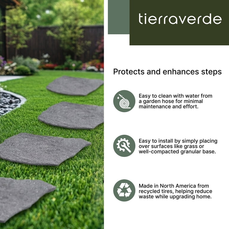 TierraVerde Natural Rock Stepping Stones, 4-Pack Gray photo 2
