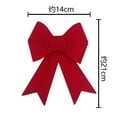 thumbnail image 3 of Large Christmas Bow, 1PCS Plush Giant Bow with Long Streamers Huge, 14x21cm Xmas Tree Red Bows Outdoor Indoor for Garland Wreath, Stairs, Door, Fireplace, Railing, Porch,Wedding, Party, 3 of 8