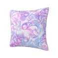 thumbnail image 2 of YFYANG Square Decorative Throw Pillow Case (Without Pillow Insert), Pink Paisley Pattern Bedroom Sofa Car Cushion Cover, 12"x12", 2 of 9