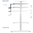 thumbnail image 4 of VIVO White Manual Height Adjustable Stand Up Desk Frame with Hand Crank System, Ergonomic Standing 2 Leg Workstation, DESK-V101MW, 4 of 6