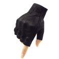 thumbnail image 1 of Guantes de moto Harssidanzar Fingerless Leather GM037 negros, 1 of 8