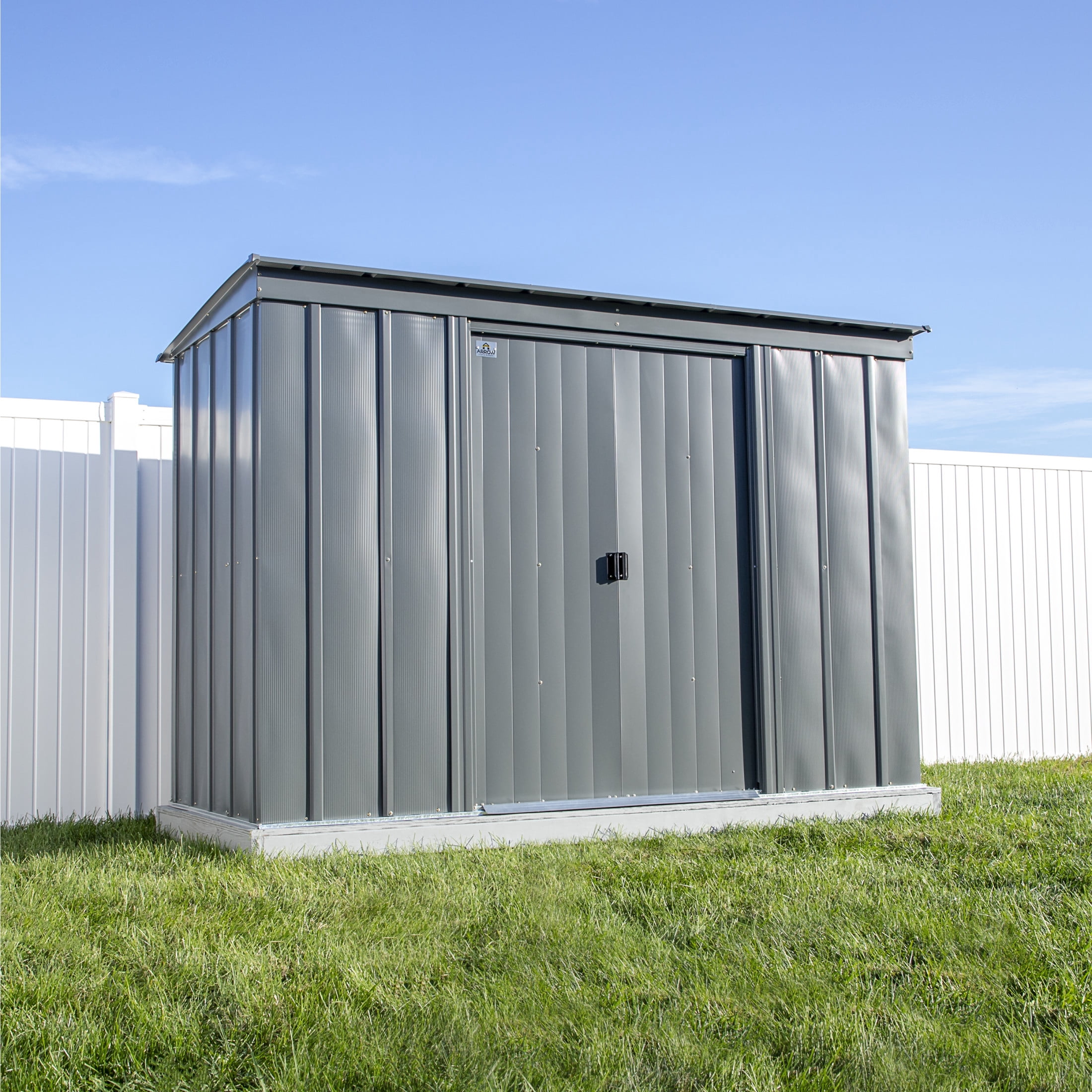 Arrow Classic 10 x 4 x 6 ft Charcoal Steel Storage Shed