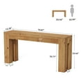 thumbnail image 5 of Finmind Solid Wood Console Table, 70.87" Extra Long Entryway Table for Hallway, Easy Assembly, Light Brown, 5 of 7