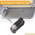 thumbnail image 3 of Clip para gafas de sol para automóvil Unique Bargains, clip de almacenamiento protector para gafas de sol universal, visera de sol, plástico negro, 6.5x3cm, 1 pieza, 3 of 7