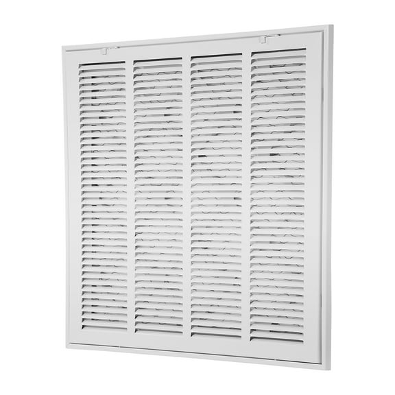 KFFKFF Air Filter Grille, Compatible with W20 x H20in Duct Opening, Filter Provided, Wall-Mounted Air Vent Cover, Powder-Finished Steel Air Grill with Removable Face/Door for 1 inch Filters