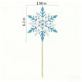 thumbnail image 5 of Snowflake Cupcake Toppers Picks Christmas Silver and Blue for Decorating Winter Cakes 24 Pack, 5 of 5