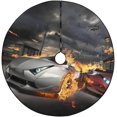 thumbnail image 1 of FMSHPON Race My Own Car Design Xmas Christmas Tree Skirt Stand Mat for Holiday Party Decoration Indoor Outdoor 36 inches, 1 of 3