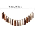 thumbnail image 2 of Orangide Boho Tassel Garland 59 Inch with Wooden Beads and Macrame Fringe, Colorful Yarn Bunting for Nursery, Bedroom, and Party Decor, Perfect for Boho Wall Hanging and Baby Shower, 2 of 7