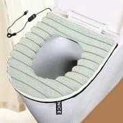Iumwxz Usb Winter Thermo-Regulating Heated Rabbit Plush toilet Seat Household Washable toilet Seat Cover Speed Heat Thermostat Plush Cushion home decor christmas clearance outdoors indoor