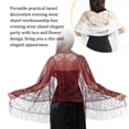 thumbnail image 4 of Sonducket Bufanda para mujer, bufandas, chales con borlas de flores, elegante capa nupcial para dama de honor, capa de boda, chal Vintage Ropa, zapatos y accesorios Miscelánea Blanco, 4 of 6