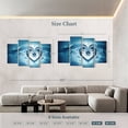 thumbnail image 3 of Elephant Stock Water Splash Heart Wall Art - Horizontal Multi Panel Canvas - Living Room Wall Decor - Love Multi Panel - White And Black Decor - 84" x 54", 3 of 4