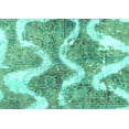 thumbnail image 1 of Ahgly Company Indoor Rectangle Abstract Turquoise Blue Modern Area Rugs, 6' x 9', 1 of 4