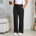 thumbnail image 5 of Dwelliawo Sweatpants Women Baggy Wide Leg Lounge Casual Pajama Sweat Pants Black 2xL, 5 of 5