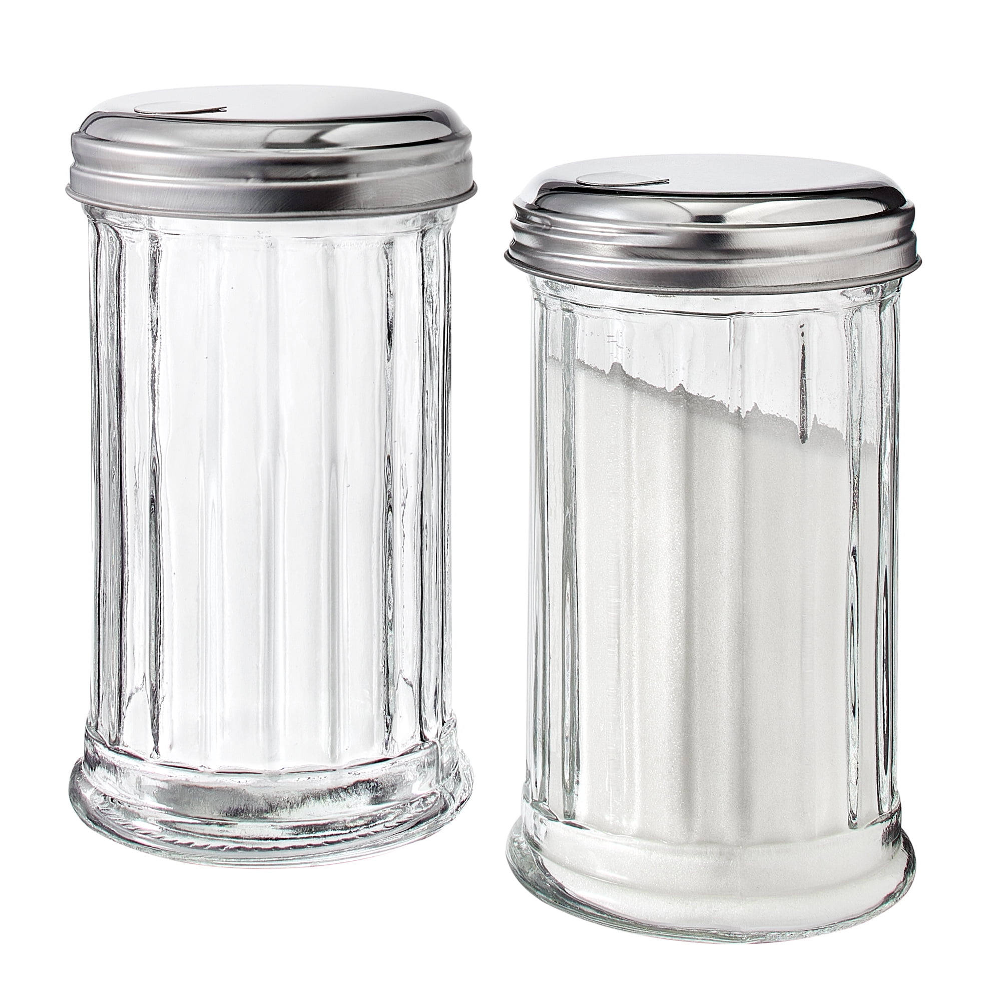 2 Pack Diner Retro Style Sugar Shakers Dispenser For Sugar / Cinnamon