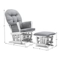 thumbnail image 2 of Bentley Glider and Ottoman, White with Light Gray Cushions, 2 of 3