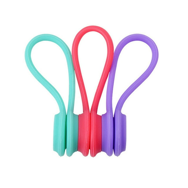 Cable Organizer Soft Silicone Magnetic Cable Winder Cord Earphone Storage Holder Clips Cable Winder For Earphone Data Cable 04 115 X 75 X 2
