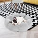 thumbnail image 3 of Cama para gatos con forma de flor, cálida cesta nido para perros, caseta para gatitos, bonita cama con capucha para interiores Gris L, 3 of 9