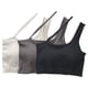 thumbnail image 1 of Tops cortos para mujer con canalé en los hombros y sin costuras para hacer ejercicio, 1 of 5