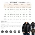 thumbnail image 4 of Men's Winter Plus Velvet Leather Jacket with Solid Color Design, Casual Style for Cold Weather Outings, Holiday Events, and Everyday Wear,Brown,2XL, 4 of 7