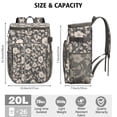 thumbnail image 3 of Garden Floral Print Backpack Cooler - 20L High Capacity, Multiple Pockets for Organization, Perfect for Picnics, 3 of 5