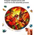 thumbnail image 4 of Stained Glass Style Suncatcher Window Hanging 8 Inch Round Acrylic Puzzle Hummingbird Bird Beach Decor Handmade 2D Art Ornament Home Decor 1 Pack, 4 of 7