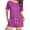 Purple, variant on Short Sleeve Lounge Sets for Women Pajamas Shorts Set for Women Two Piece Solid Color Set Women Lounge Set Sale