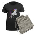 thumbnail image 5 of CafePress - Unicorn Cupcakes Women's Dark Pajamas - Women's Short Sleeve Print T-Shirt and Pants Dark Cotton Pajama Set, 5 of 7