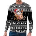 thumbnail image 1 of NLLSHGJ Chandail à Capuche Homme Fermeture Éclair Automne et Hiver Tendance Décontractée Imprimé de Noël Chandail Col Rond Chandail à Capuche pour Homme Fermeture Éclair Sans Capuche Chandails en Molleton Homme Chandails à Capuchon Fermeture Éclair, 1 of 4