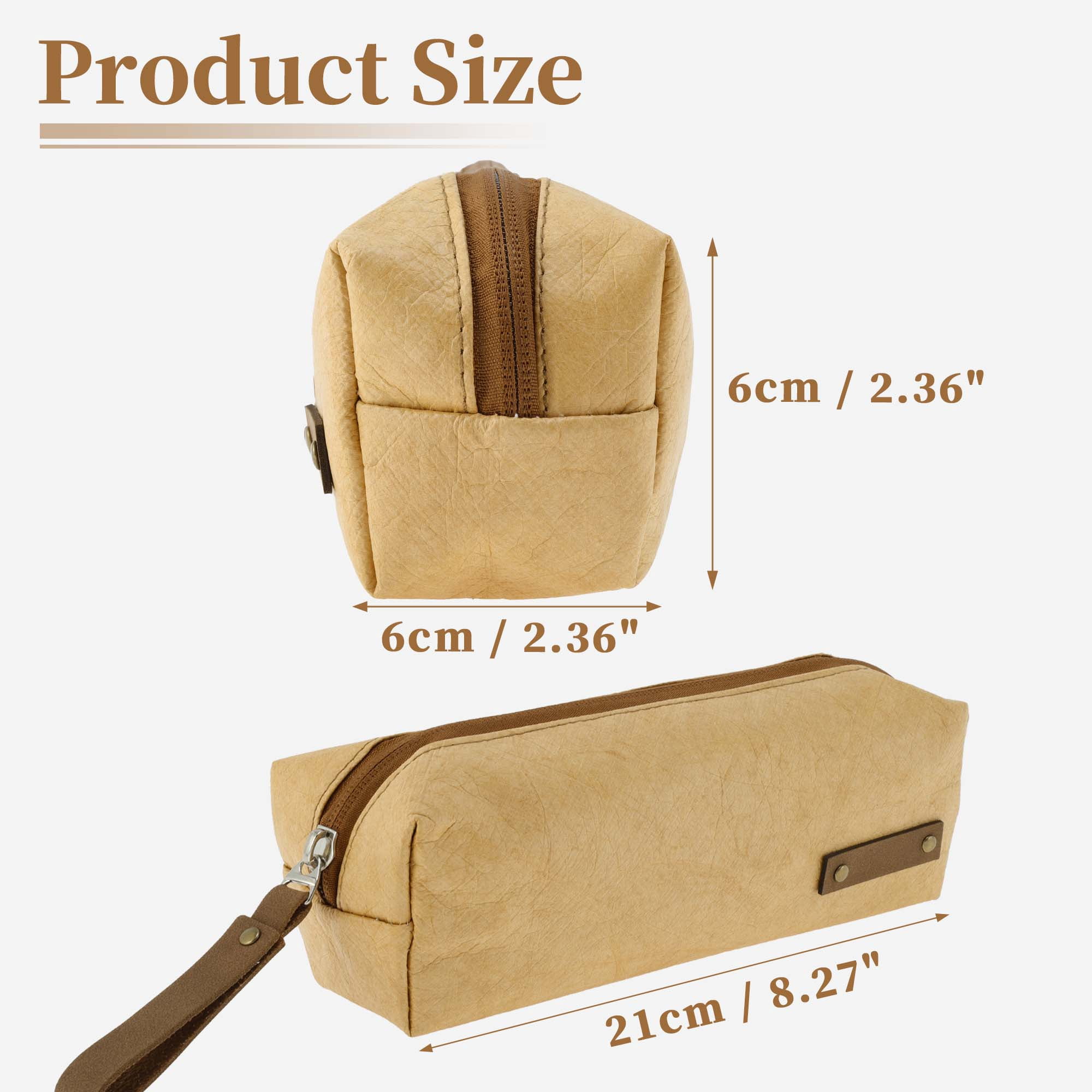 Unique Bargains s Paper Style Aesthetic Pen Bag Organizer Brown