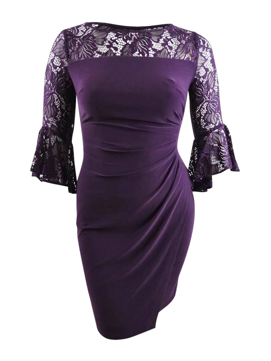 ralph lauren lace trim dress