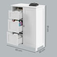thumbnail image 3 of VASAGLE Armoire de Rangement de Salle de Bain pour Plancher, Unité de Rangement de Salle de Bain avec 3 Tiroirs, 1 Tablette Ajustable, Armoire de Salle de Bain Autoportante, 11.8 x 23.6 x 31.5 Pouces, Blanc, 3 of 9